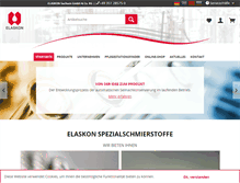 Tablet Screenshot of elaskon-shop.de